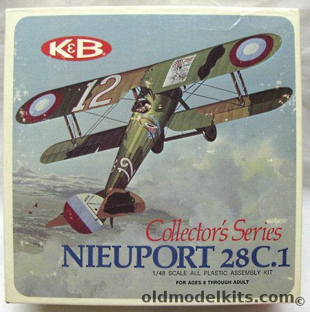 Aurora-KB 1/48 Nieuport 28 C.1 - Flight Lieutenant Eddie Rickenbacker of the 94th Aero Squadron AEF - (Aurora), 1108-170 plastic model kit